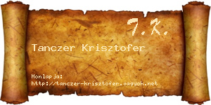 Tanczer Krisztofer névjegykártya